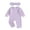 Purple, variant on Baby Girls Full Length Jumpsuit 3 6 9 12 18 Months Infant Long Sleeve Ribbed Rompers Headband Spring Fall Bodysuit Clothes for Newborn Girls
