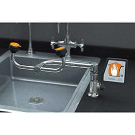 Deck Mount 90° Swivel Eye Washes, Right Hand