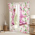 thumbnail image 3 of Feelyou Pink Bow Boot Black Out Curtains, Cherry Blossoms Curtains Pack of 2 (42x63 Each), 3 of 6
