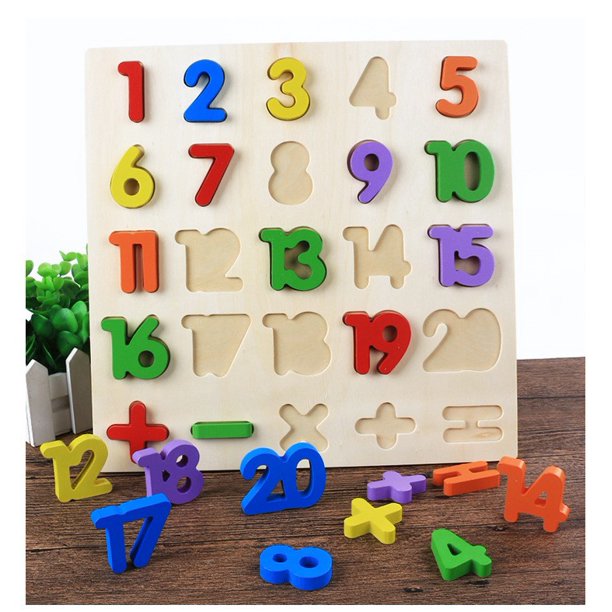 Wooden Number Puzzle for Kids Ages 35 Years Old, Educational Number