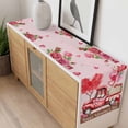 thumbnail image 4 of Pink Valentine's Day Table Runner 36 Inches Long Farmhouse Dress Scarves, Love Heart Roses Gnomes Truck Dining Tablerunner for Coffee Table/Kitchen Island/Party Décor, Small 13" x 36", 4 of 8