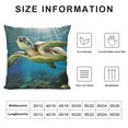 thumbnail image 5 of Nawypu  Throw Pillow Cover Sea Turtle Cute Nautical Animal Ocean Theme Coastal Beautiful Watercolor Beach Wildlife Decor Lumbar Pillow Case Cushion for Sofa Couch Bed Standard Queen, 5 of 5