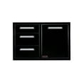 thumbnail image 2 of Whistler Outdoor Kitchen Triple Drawers and Trash Can Drawer Combo(Black), 2 of 3