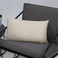 thumbnail image 4 of A1HC Set of 2 Luxurious Soft Velvet Throw Pillow Covers Only, 12"x20", Cream, Decorative Cushion Covers with Hidden YKK Zipper for Sofa or Bed, 4 of 7