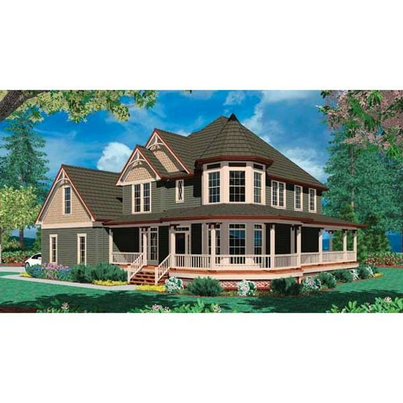 The House Designers: THD-4333 Builder-Ready Blueprints to Build a Victorian House Plan with Crawl Space Foundation (5 Printed Sets)