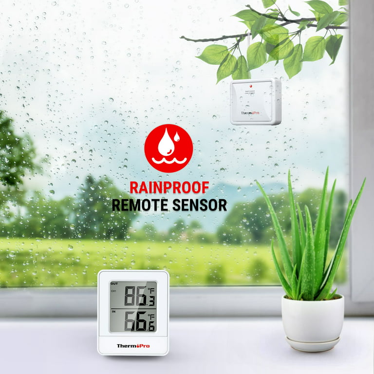 Window Mounted Temperature Digital Thermometer for Garden Greenhouse Home  Office Room