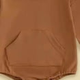 thumbnail image 4 of mgoYE Baby Boys Girls Bubble Romper Solid Jumpsuit Hoodie Fall Winter Clothes with Pockets(Brown,18-24 Months), 4 of 4