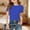 Blue, variant on Girl Shirts Size 13-14Y Kids Solid Color Crew Neck Short Sleeve Ribbed Raglan Tee Toddler Girls Clothes