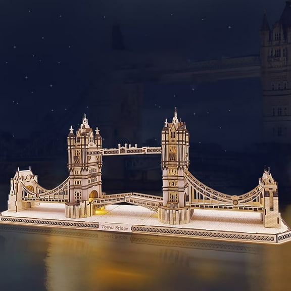 3D Puzzle, Building Blocks, Tower Bridge/Londun Bridge with Lights