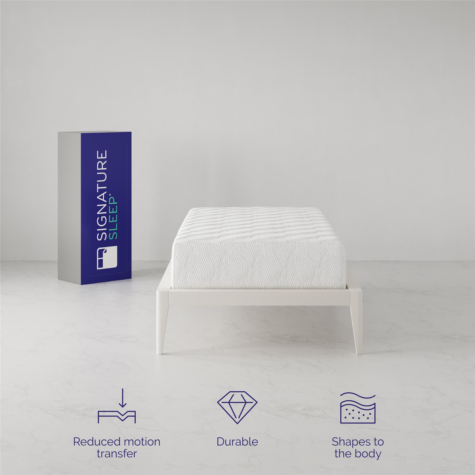 Signature Sleep Memoir 12" High-Density, Responsive Memory Foam Mattress, Bed-in-a-Box, Made in Italy, Twin - image 3 of 13
