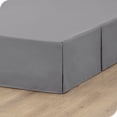 thumbnail image 5 of Bare Home  Pleated Bed Skirt - 15-Inch Tailored Drop Easy Fit Light Grey Queen, 5 of 5