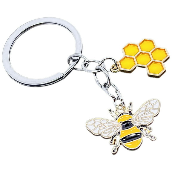 TABLZONE Cute Bee Keyring Zinc Alloy 1Set Backpack Pendant Friends Graduation