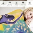 thumbnail image 3 of WERPE  Ballet Girl Tie-Dye Throw Blanket Warm Ultra-Soft Micro Blanket for Bed Couch Living Room White, 3 of 6