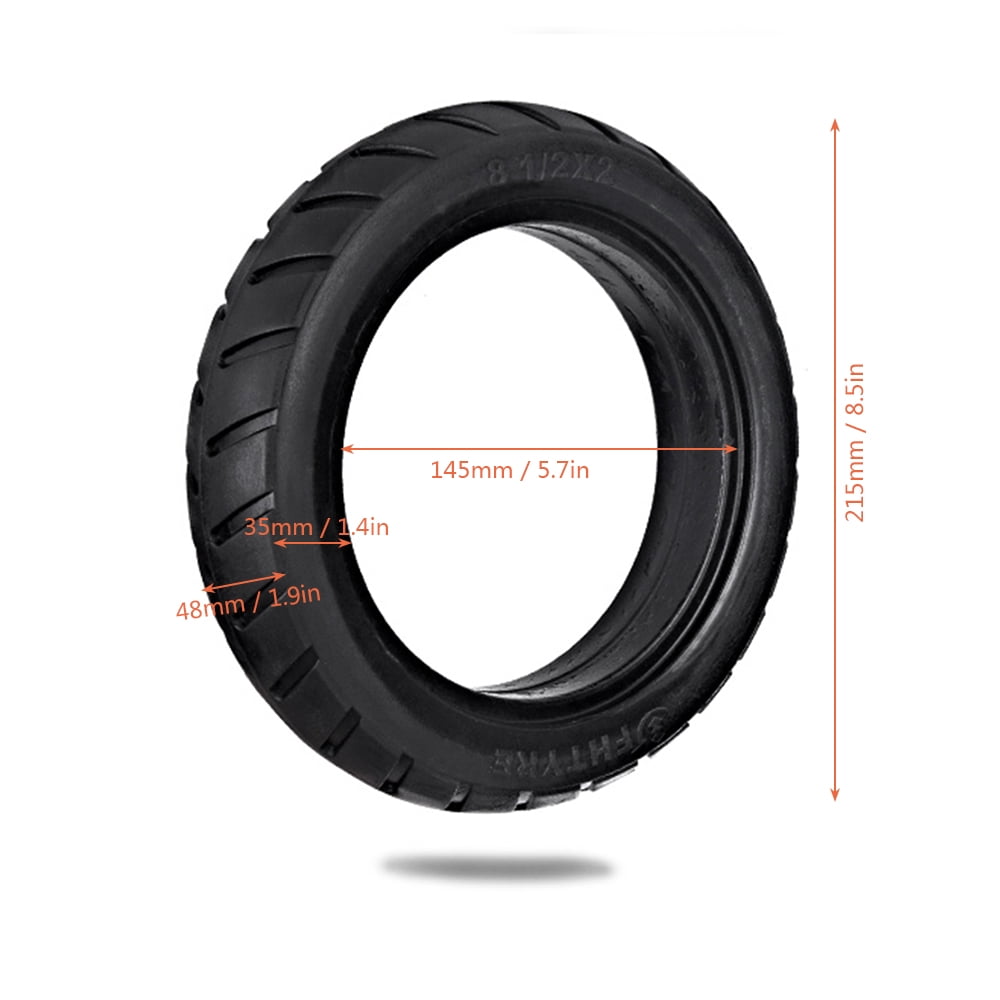 Vbestlife Rear Tire Wheel Hub Tyre Set,Replacement Rear Solid Tire with Hub Compatible with Xiaomi M365 Electric Scooter 