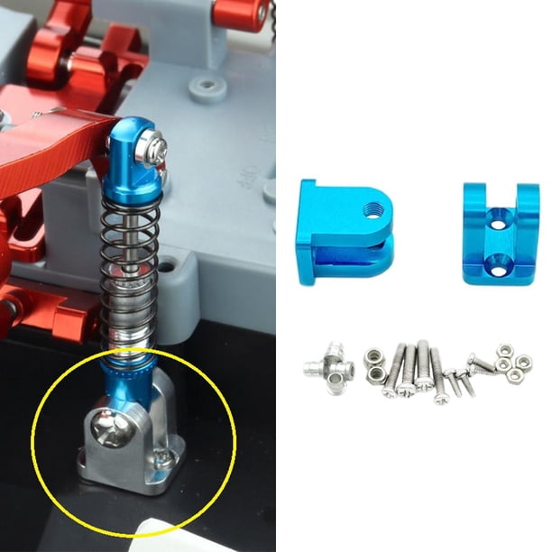Soporte de montaje de amortiguador Yotijar aleación de aluminio para vehículos RC Azul