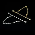 thumbnail image 5 of Milisten Collier Épingle Boules Rondes Col à Visser Chemises de Bar Cravate Décor Cravate Broche Col Épingle avec Chaîne (Argent), 5 of 5