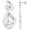 White Gold, variant on 14K Gold Plated 925 Sterling Silver Column Tear Drop Dangle Earrings| Lightweight Hammered Dangle Earrings for Women