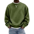 thumbnail image 2 of Mens Crewneck Sweatshirt Long Sleeves Casual Pullover Tops Loose Fit Soft Basic Sweatshirt, 2XL, 2 of 4