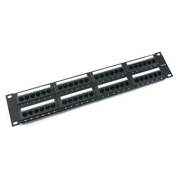 CNAweb 48 Port Cat5e 2U Rackmount 110 RJ45 Network Patch Panel 568A 568B