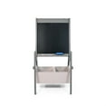 thumbnail image 5 of Humble Crew Inspire Kids Chalkboard and Dry Erase Easel with Storage Bins, 1 Paper Roll, 2pc Chalk, and Eraser, Grey, 5 of 5