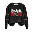 thumbnail image 2 of Clearance Sales Today Deals Prime Oversized Crewneck Sweatshirt Women Women's Baseball Printed Crew Neck Multi Color Multi Size Crew Neck Hoodless Long Sleeve Sweatshirt, 2 of 6