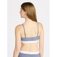 thumbnail image 3 of No Boundaries Women's Cotton Jersey Triangle Bralette w/Buttons Sizes XS-XXXL, 3 of 5