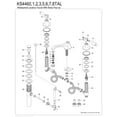 thumbnail image 5 of Kingston Brass KS4460TAL Tudor Widespread Bathroom Faucet with Brass Pop-Up, Matte Black, 5 of 7