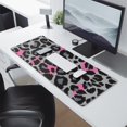 thumbnail image 2 of Long Mouse Pads for Desk,Gray and Pink Of Leopard Print Desk Mats on Top Of Desks, Desk Mouse Pad Extra Large with 3mm Non-Slip Base and Stitched Edge for Gaming,Office,Work,Home 31.5"x11.8", 2 of 6