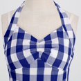 thumbnail image 5 of Baqcunre Women'S Formal Dresses Women'S 1950S Rockabilly Dress Sleeveless Vintage Cocktail Dress Checked Retro Swing Dress A Line Elegant Wedding Party Dress Summer Dresses 2023 Blue Dress L, 5 of 6