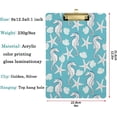 thumbnail image 2 of FMSHPON Seahorse Starfish Pattern Clipboard Hardboard Wood Nursing Clip Board and Pull for Standard A4 Letter 13x9 inches, 2 of 6