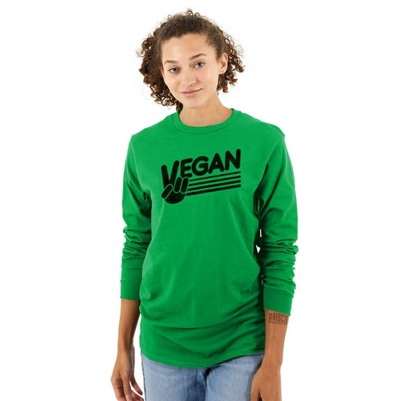Vegan Peace Love Hippie Herbivore Long Sleeve TShirt Men Women Brisco Brands S
