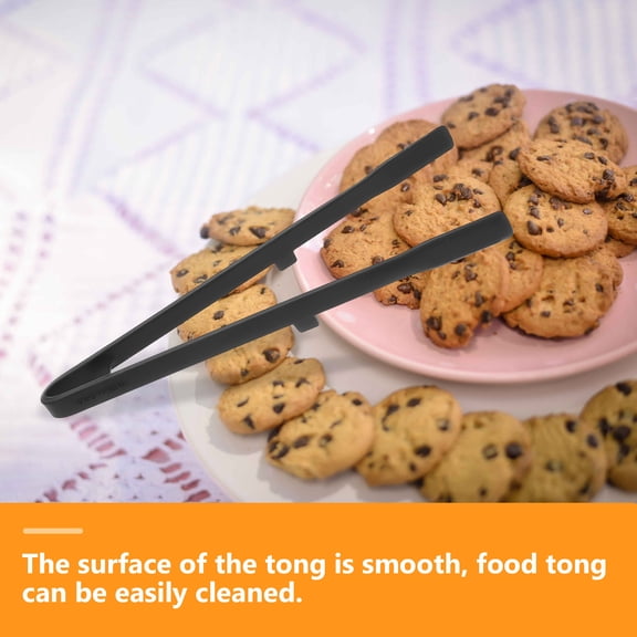 Phenofice Steak Clamp Kitchen Tong Silicone Black Grilling 1Pcs