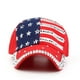 thumbnail image 4 of EeaseMX Gorra de béisbol con bandera estadounidense y patriotismo, con brillantes diamantes de imitación, para mujer (roja), 4 of 7