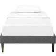 thumbnail image 5 of Modern Contemporary Urban Design Bedroom Twin Size Platform Bed Frame, Fabric, Grey Gray, 5 of 5