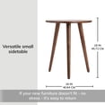 thumbnail image 6 of Bond Solid Mango Wood Triangle End Table 16 x 18 Inch Walnut, 6 of 7