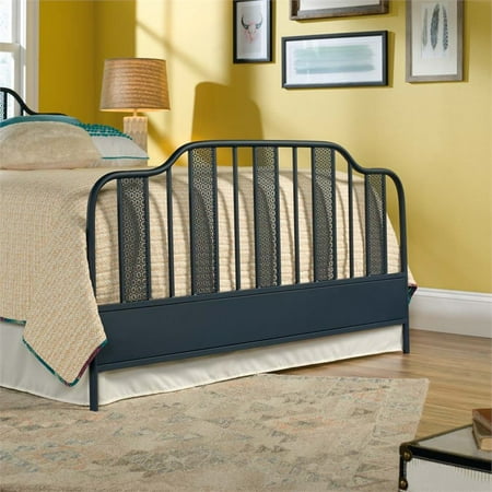 - Kingfisher Lane Queen Metal Spindle Footboard in Navy Blue