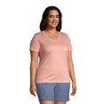 thumbnail image 3 of Lands' End Women's Plus Size Relaxed Supima Cotton Short Sleeve V-Neck T-Shirt, 3 of 3