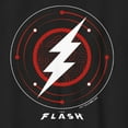 thumbnail image 2 of Boy's The Flash White Lightning Bolt Stamp  Graphic Tee Black X Small, 2 of 5