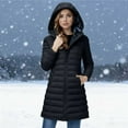 thumbnail image 5 of EOYWHK Winter Coats for Women Puffer Jacket Heavyweight Long Full Zipper Color Blocked Hooded Warm Outerwear with Pockets, 5 of 5