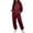 Wine, variant on Women's Fleece Lined Hooded Jumpsuit Long Sleeve Zip Up One Piece Tracksuit Loose Fit Soft Warm Cozy Fall Winter Loungewear Y2K Streetwear with Pockets Wine