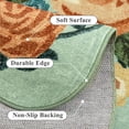 thumbnail image 4 of WIPONKEN 3x5 Floral Area Rugs Machine Washable Non-Slip Botanical Scalloped Rug for Living Room Bedroom, Modern Farmhouse Floor Mat with Vintage Flowers Pattern, Home Decor Indoor Low Pile Green, 4 of 8