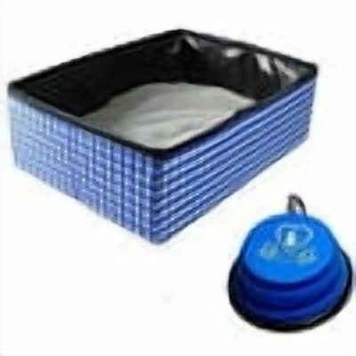 Pet Fit For Life Collapsible Portable Litter Box and Bonus Pet Fit For Life Collapsible Water Bowl