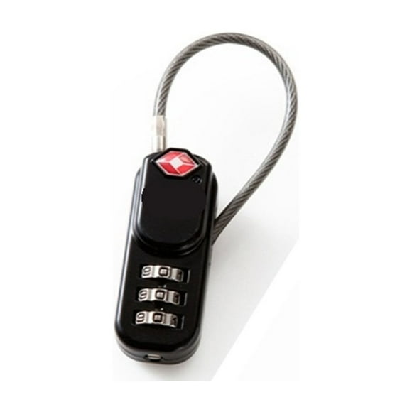 U Style TSA Luggage Lock with Cable Rope Suitcase Couple Secure Lock 1pcs ,Easy to Use