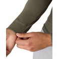 thumbnail image 5 of Hanes Originals Men's Long Sleeve Tri-Blend T-Shirt Fatigue Green 3XL, 5 of 6