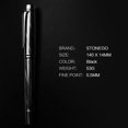 thumbnail image 2 of Pluma estilográfica STONEGO Luxury Twist Converter con punta de 0,5 mm, color negro, 2 of 7