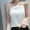 White, variant on Miluxas Womens Camisole Satin Cami Top Basic Square Neck Spaghetti Strap Top Silky Camisole White 16-18(XL)