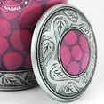thumbnail image 4 of Floral Silver Engraved Cremation Urn for Human Ashes Adult - Handcrafted Funeral Memorial Ashes Urn - Large Columbarium Urn - Bag Included - 200 Cubic Inches (Pink), 4 of 5