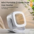 thumbnail image 3 of 2Gears Strong Heating Portable Mini Desktop PTC Heater Electric Hand Leg Feet Warmer Warm Air Blower Fan For Desktop Use ,Ultimate Temperature Control, 3 of 7