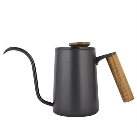 

Tebru 600ml Fashion Stainless Steel Handle Drip Coffee Pot Long Gooseneck Spout Kettle Gooseneck Spout Kettle