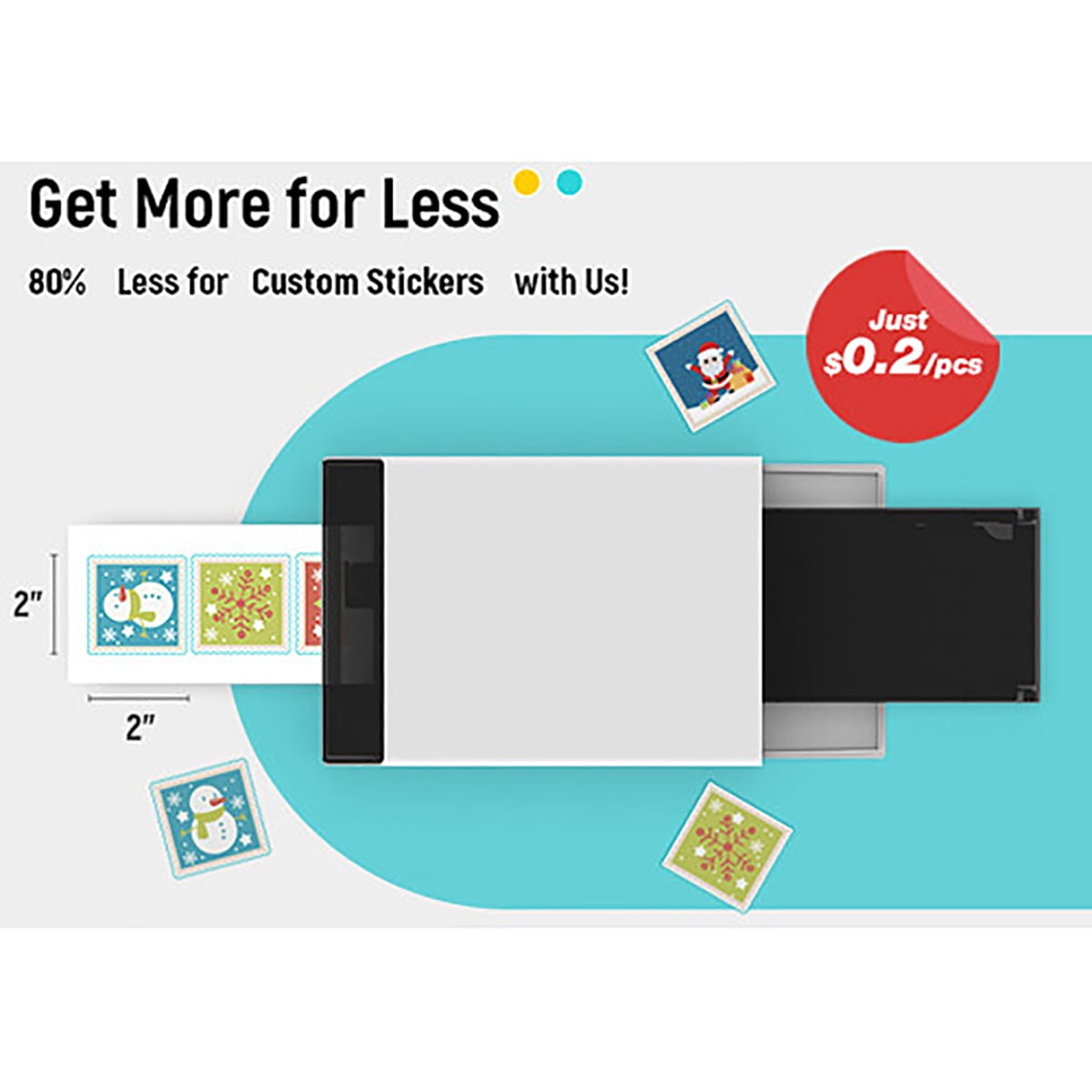 Liene Photo Sticker Cutter Paper 4"X7" W/Ink Cartridge-72 Sheets
